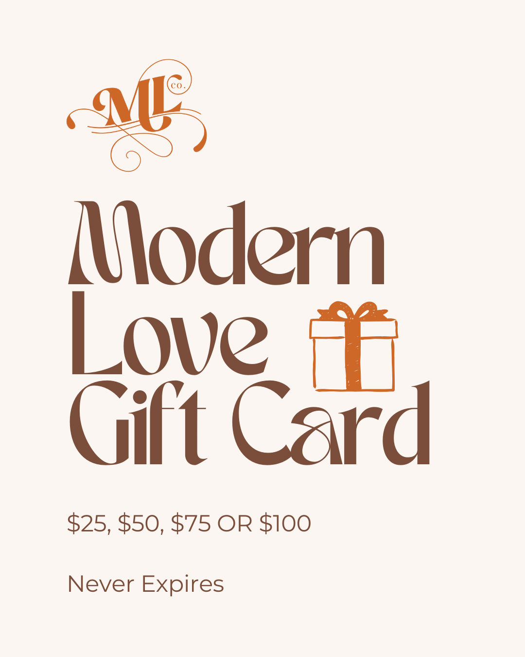 Modern Love Candle Co. Gift Card