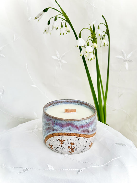 "Whimsical" Fairy Ceramic Candle - 8 oz.