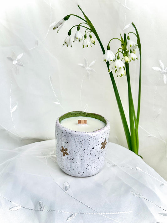 "Meadow" Flower Ceramic Candle - 6 oz.